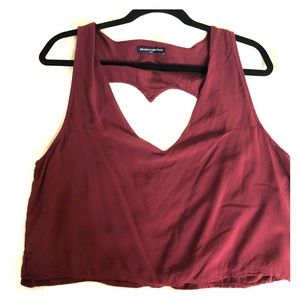 Brandy Melville Heart Back Cut-out Crop top